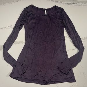 Active USA dark purple/plum long sleeve Tshirt Juniors Size S